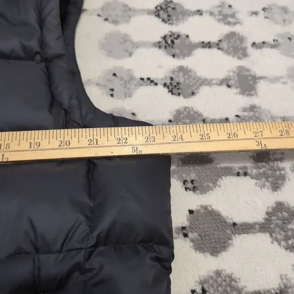 Eddie Bauer Vest Premium Goose Down Black Puffer Full‎ Zip Men's Large 27R - Picture 4 of 6